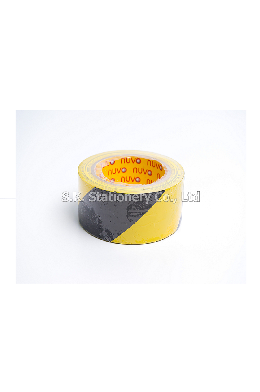 PVC ตีเส้นพื้น สีเหลืองสลับดำ (48mm x 33m.) NUVO