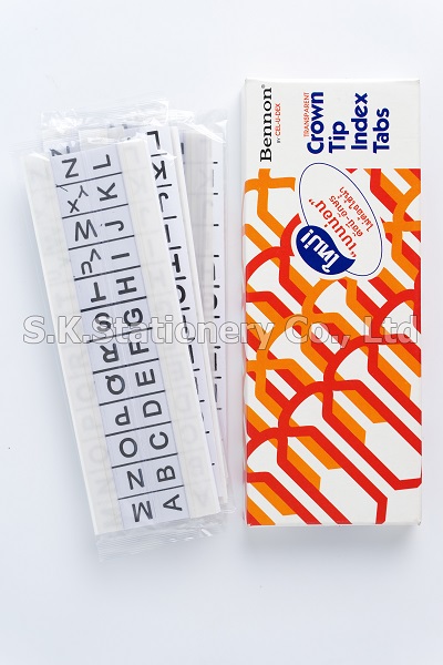แถบดัชนีอักษร ชนิดกาวในตัว 1/2''