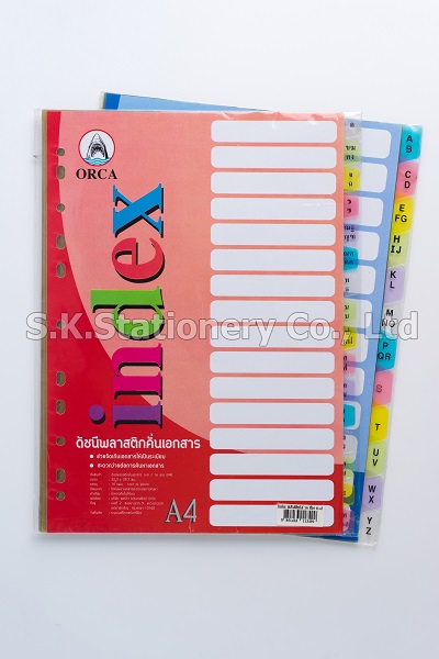 อินเด็กซ์พลาสติกใส 16 ช่อง ก-ฮ