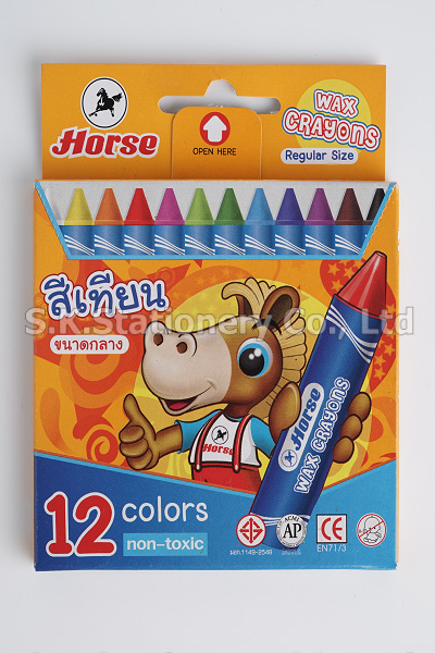 สีเทียน ม้า 12 สี