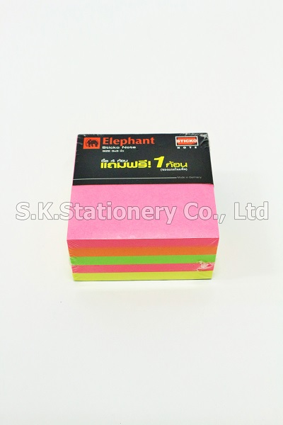 กระดาษโน๊ตกาวในตัว สแต็ก 3'' x 3'' ช้าง (400 ผ.)