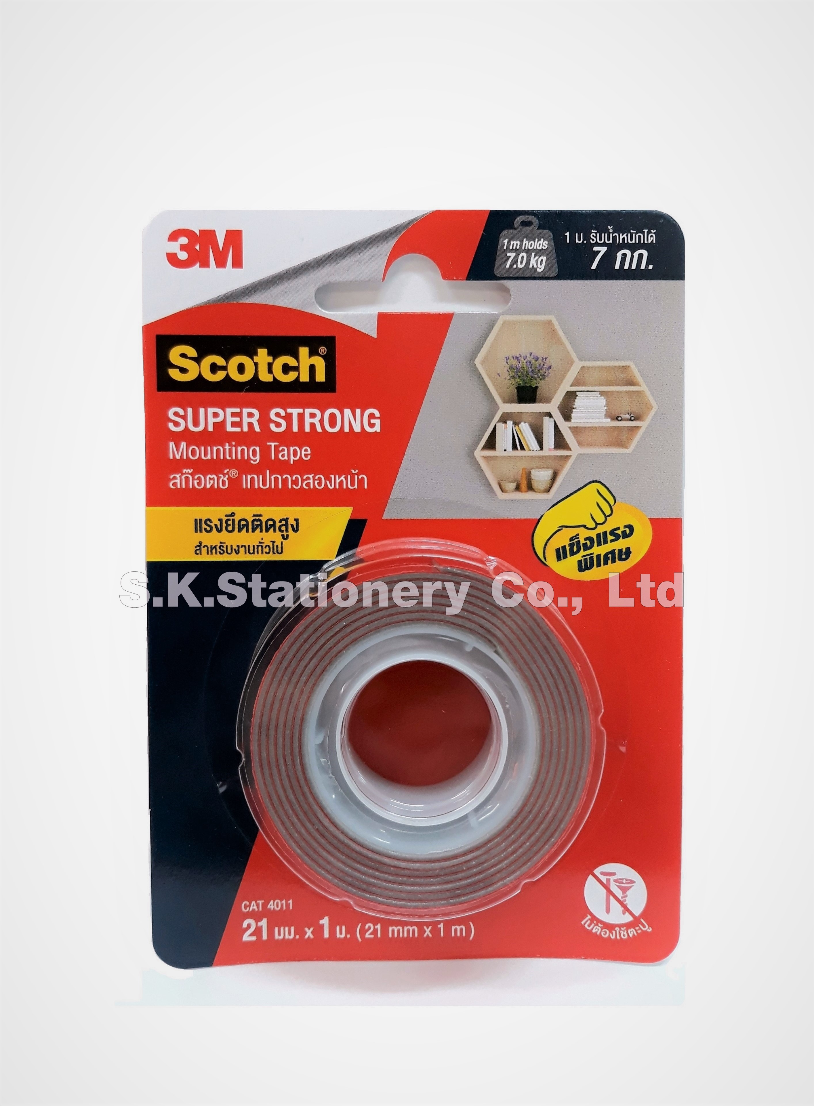 เทป 2 หน้า SUPER STRONG 3M 21มม*1 เมตร