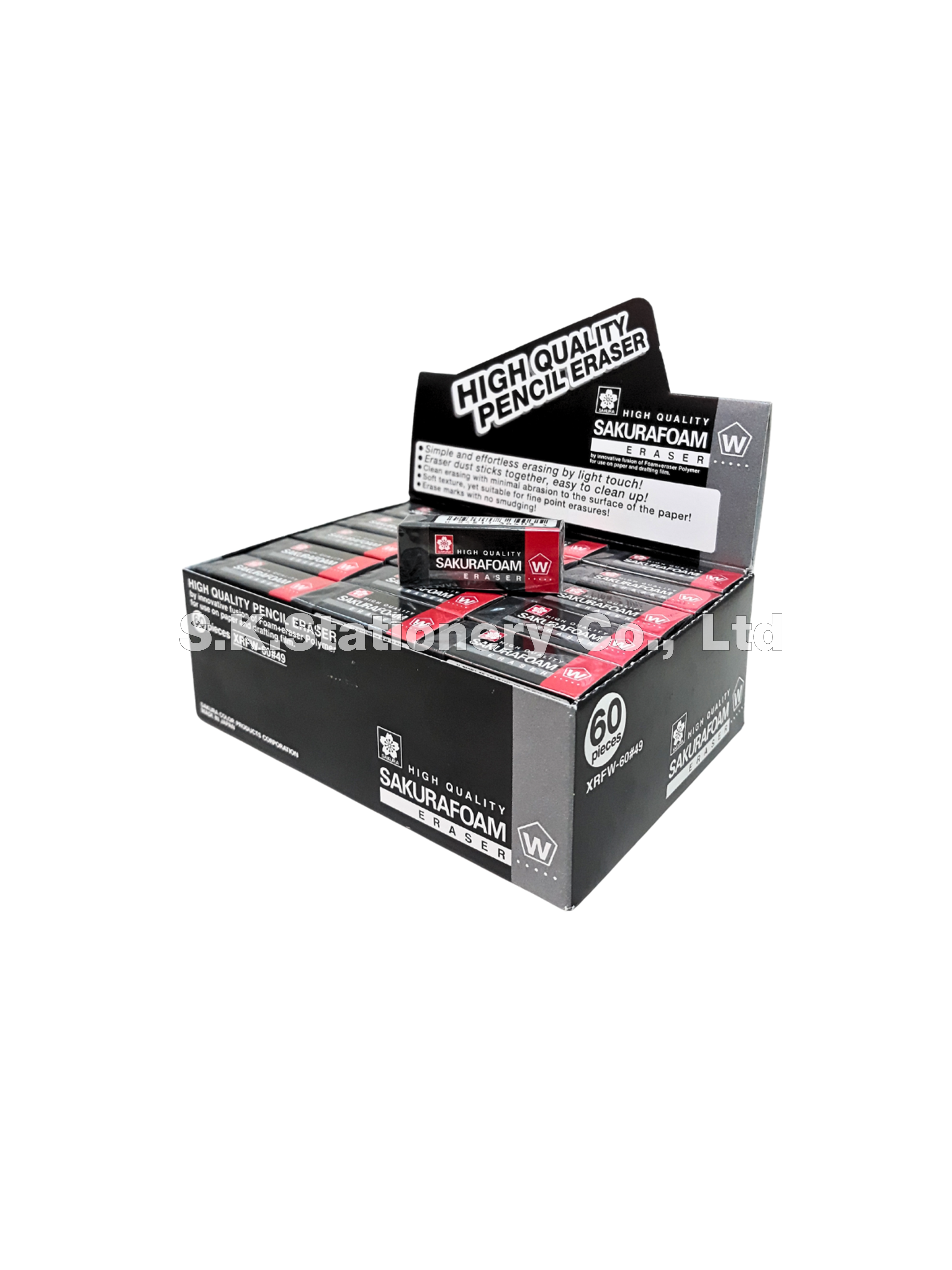 ยางลบโฟมดำ ซากุระ XRFW-60#49 (ก้อน)